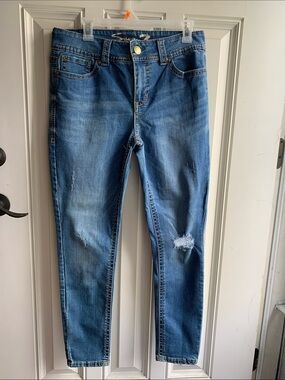 Seven7 Skinny Distressed Blue Jeans